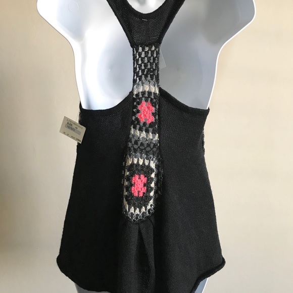 Free People Love Trapeze Crochet Tee Vee Sequins - Picture 5 of 7